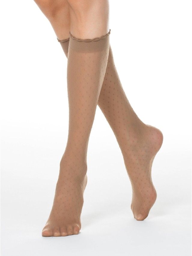 Podkolanówki damskie FANTASY PERLA, r. 23-25, bronz - 1