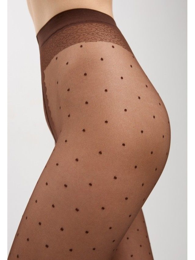 Rajstopy damskie. FANTASY DOTS, r.2, chocolate - 8
