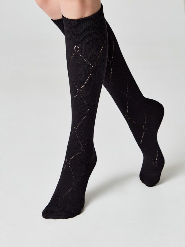 Podkolanówki damskie CONTE ELEGANT CLASSIC, r.36-39, 007 czarny - 1