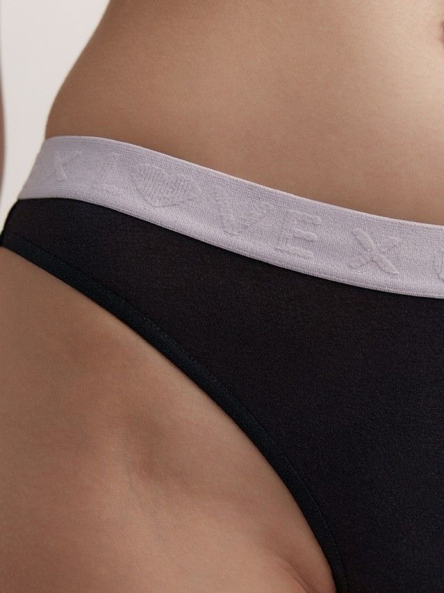Majtki damskie CONTE ELEGANT FLEXIBLE LBR 2239, r.90/XS, czarno-lawendowy - 2