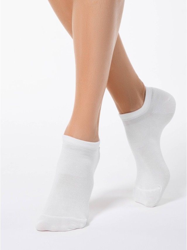 Skarpety damskie wiskozowe ACTIVE (ultrakrótkie, tencel) 15С-77СP, r.23, 079 biały - 1