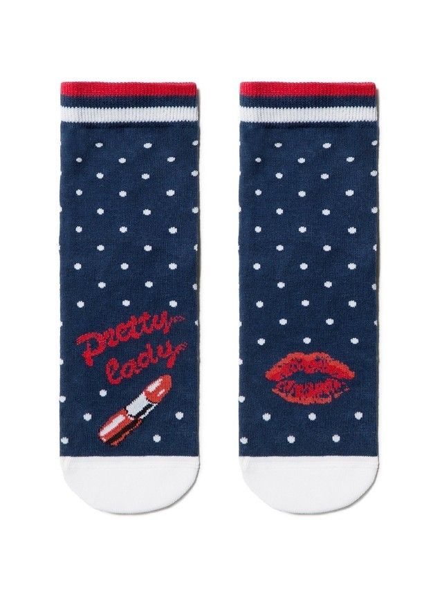 Skarpety damskie bawełniane HAPPY 17С-21СП, r.23, 097 ciemnoniebieski - 2