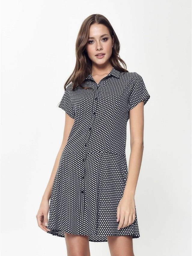 Sukienka damska CONTE ELEGANT LPL 884, r.170-84-90, black mini star - 2