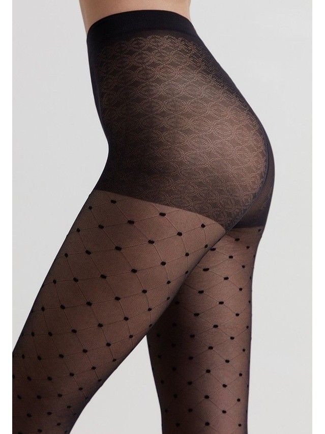 Rajstopy damskie CONTE ELEGANT POIS, r.2, nero - 5
