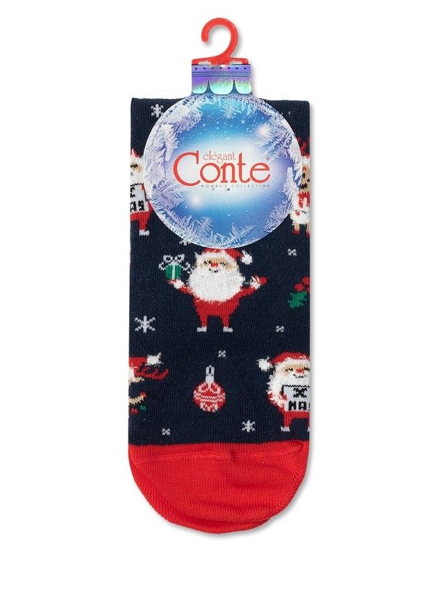 Bawełniane skarpety damskie CE NEW YEAR 20С-34СП, r.36-39, 517 ciemnoniebieski - 3