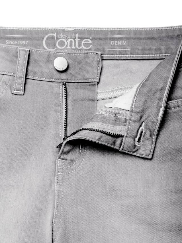 Spodnie denim CONTE ELEGANT CON-117, r.170-102, light grey - 7