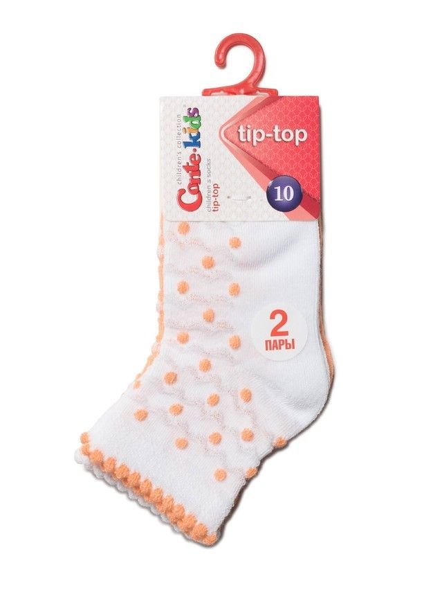 Skarpety dziecięce CONTE-KIDS TIP-TOP (2 pary),r.15-17, 714 white-peach - 4