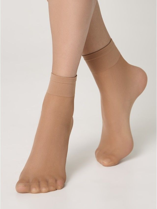 Skarpetki damskie CONTE ELEGANT SOLO 40 (2 pary) (box),r.23-25, bronz - 1