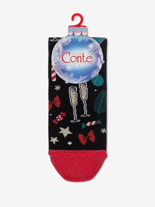 Skarpetki damskie CONTE ELEGANT NEW YEAR, r.36-39, 554 czarny - 4