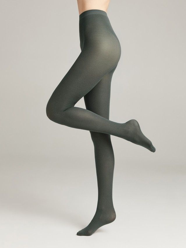 Rajstopy damskie CONTE ELEGANT TRENDY MELANGE, r.2, verde - 1
