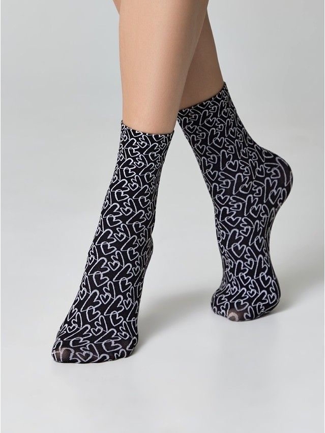 Skarpetki damskie CONTE ELEGANT FANTASY, r.36-39, nero-bianco - 2