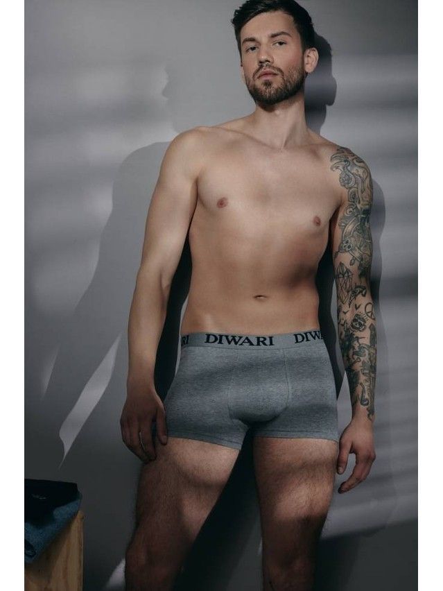 Majtki męskie bawełniane PREMIUM SHORTS 758, r.78,82, szary melanż - 1