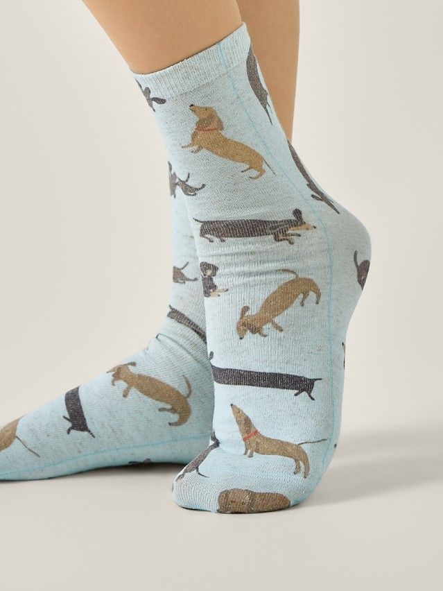Skarpetki damskie CONTE ELEGANT FANTASY, r.36-38, 734 błękitny - 2