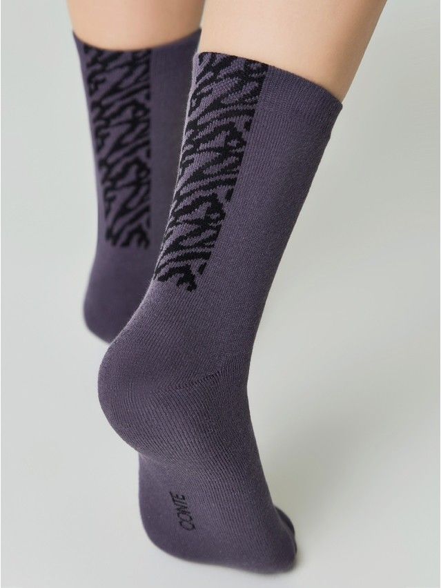 Skarpetki damskie CONTE ELEGANT COMFORT (frotte),r.36-38, 570 szaro-fioletowy - 1