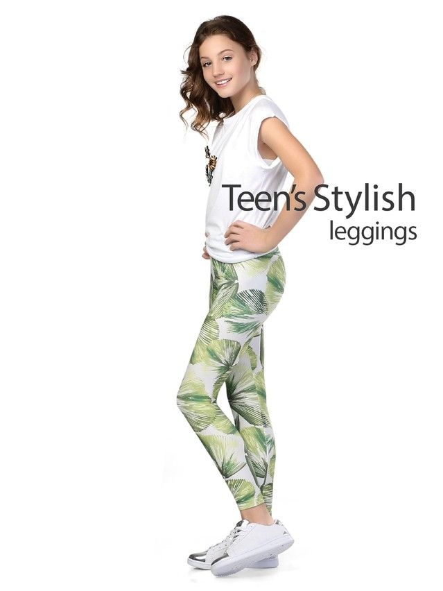 Legginsy dla dziewczynek CONTE ELEGANT MIRAGE, r.128,134-68, green - 4