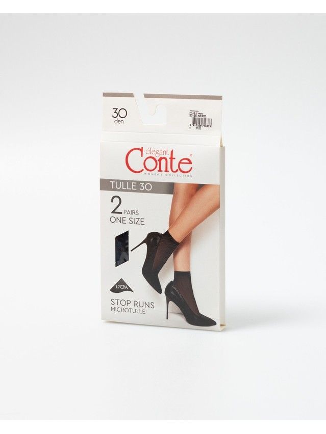 Skarpetki damskie CE TULLE (2 pary),r.36-39, nero - 6