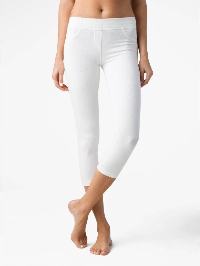 Legginsy Capri CONTE ELEGANT TINA, r.164-102, white - 1