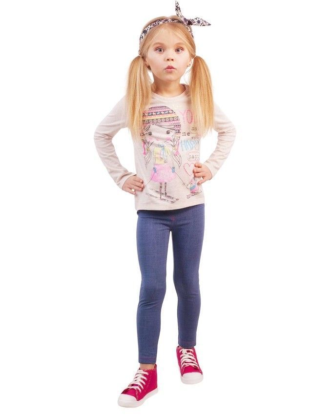 Legginsy dla dziewczynek CONTE ELEGANT SMILE, r.110,116-56, denim - 1