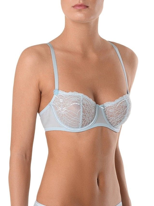 Biustonosz damski ROMANTIQUE RB6032, r. 70C, jasno-niebieski - 1