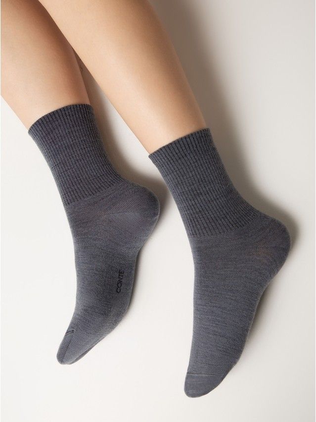 Skarpetki damskie wełniane COMFORT, r.36-38, 583 grafitowy - 1