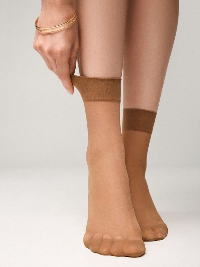 Skarpety damskie TENSION 20 (2 pary),r. 23-25, bronz - 1