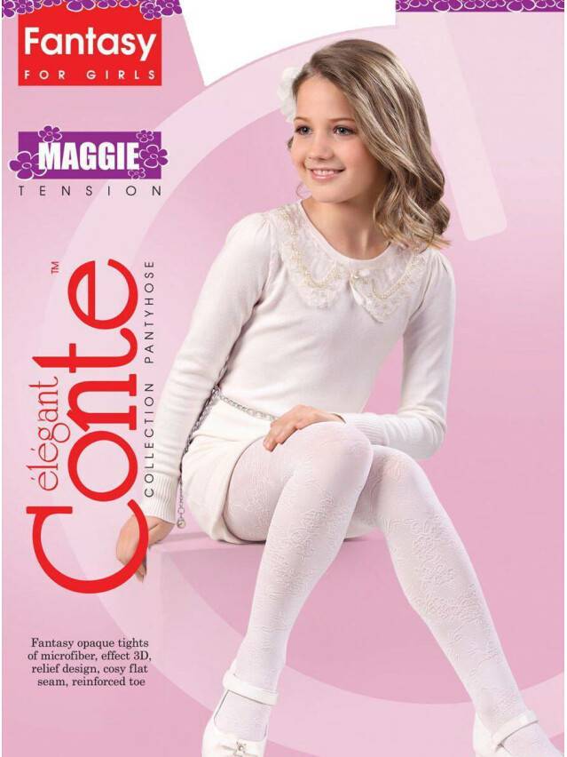 Rajstopy eleganckie dla dzieci MAGGIE, r. 104-110, pink - 2