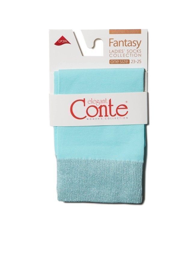 Skarpety poliamidowe damskie FANTASY (lurex) 16С-128СП, r. 23-25, turquoise - 3
