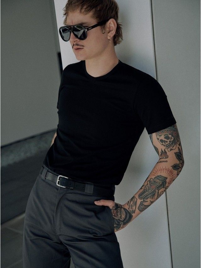 Bluza męska DW BASIC MEN MF 2025 (pakiet),rozm. 170,176-100, kolor czarny - 1