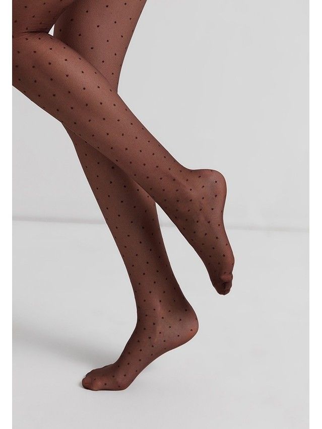 Rajstopy damskie. FANTASY DOTS, r.2, chocolate - 3