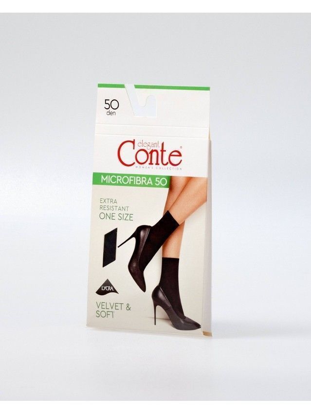Skarpetki CONTE ELEGANT MICROFIBRA 50 (koperta),r.36-39, bronz - 2