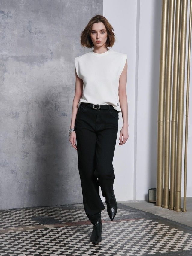 Брюки джинсовые женские CE CON-621, р.164-90, washed black - 6