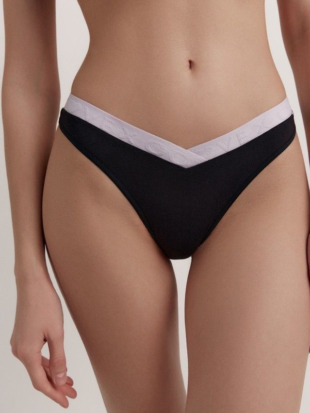 Majtki damskie CE FLEXIBLE LBR 2238, r.90/XS, czarno-lawendowy - 1