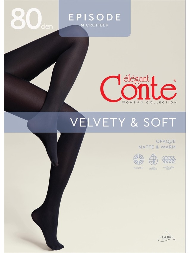 Rajstopy damskie CONTE ELEGANT EPISODE 80, r.2, grafit - 4