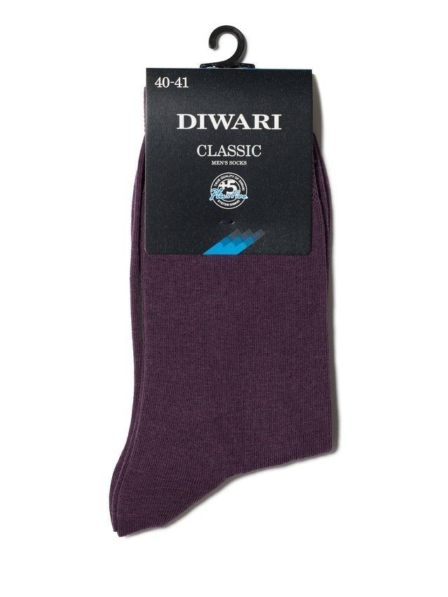Skarpety męskie DiWaRi CLASSIC, r.25, 000 bakłażan - 2