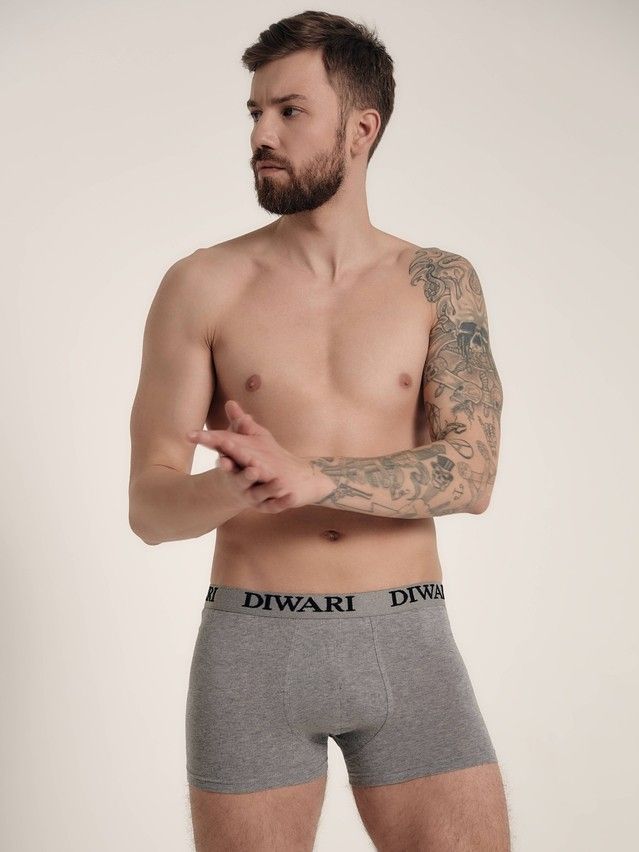 Majtki męskie bawełniane PREMIUM SHORTS 758, r.78,82, szary melanż - 2