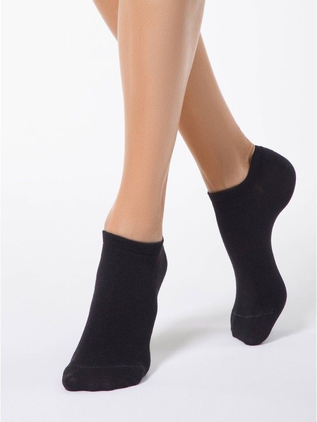 Skarpety damskie wiskozowe ACTIVE (ultrakrótkie, tencel) 15С-77СP, r.23, 079 czarny - 1