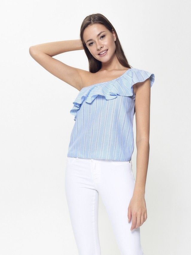 Bluzka damska CE LBL 929, r.170-84-90, blue-biały - 1
