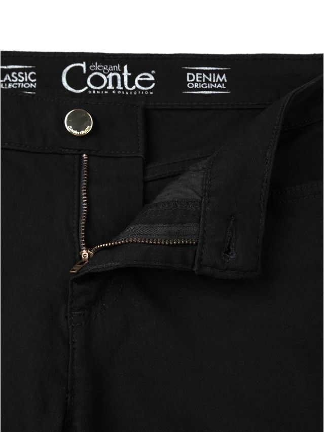 Spodnie denim CONTE ELEGANT CON-43B, r.170-102, czarny - 5