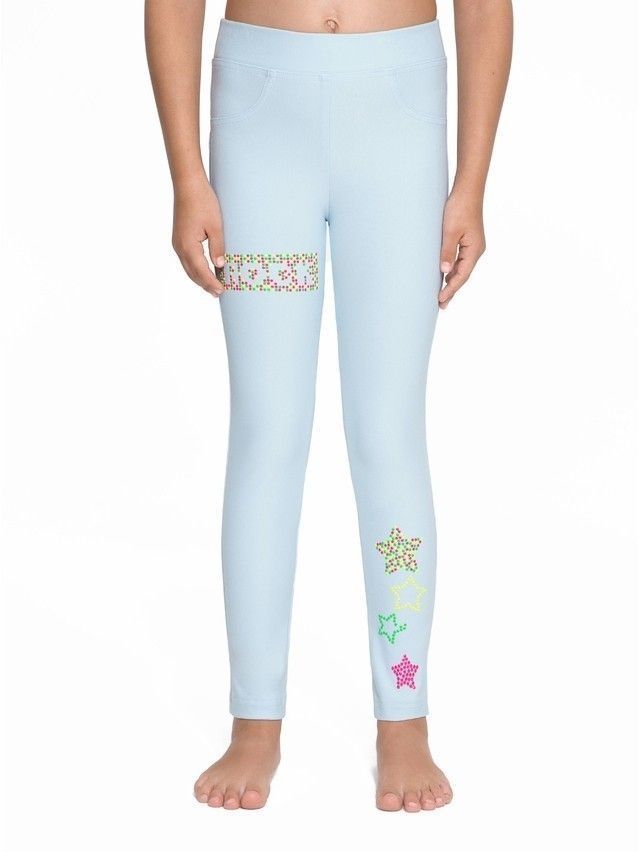 Legginsy dla dziewczynek CONTE ELEGANT ROCK STAR, r.122,128-64, crystal blue - 3