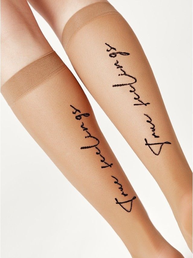 Podkolanówki damskie CONTE ELEGANT TRUE LOVE, r.36-39, bronz - 3