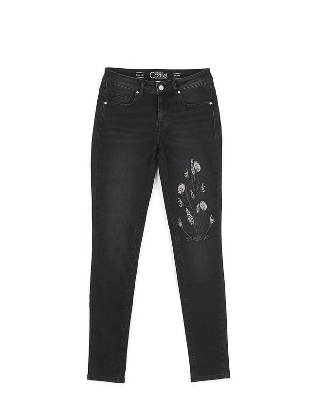 Spodnie jeansowe CONTE ELEGANT CON-100, r.170-102, czarny - 3