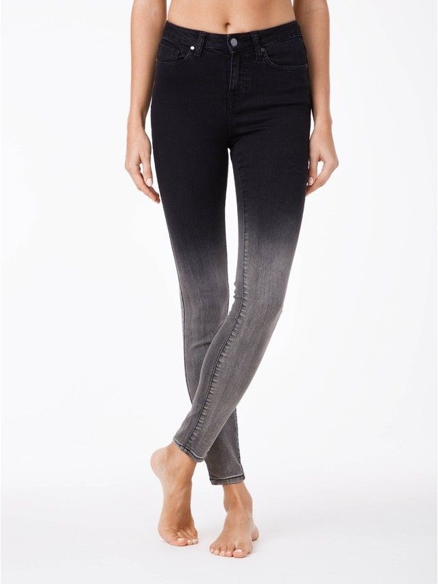 Spodnie denim CONTE ELEGANT CON-57, r.170-94, czarny - 1