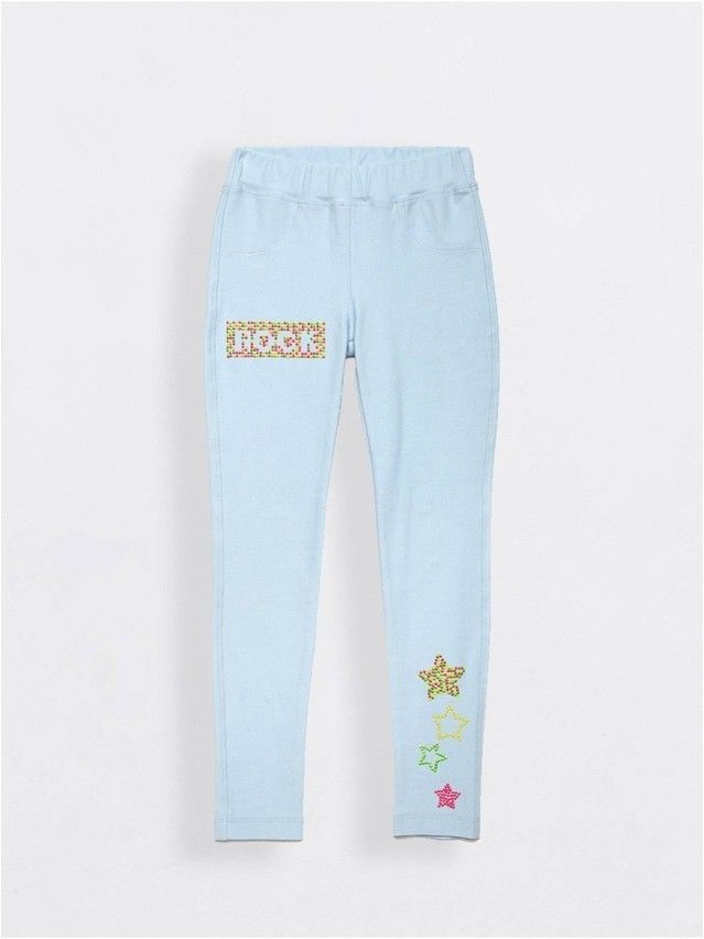 Legginsy dla dziewczynek CONTE ELEGANT ROCK STAR, r.122,128-64, crystal blue - 1