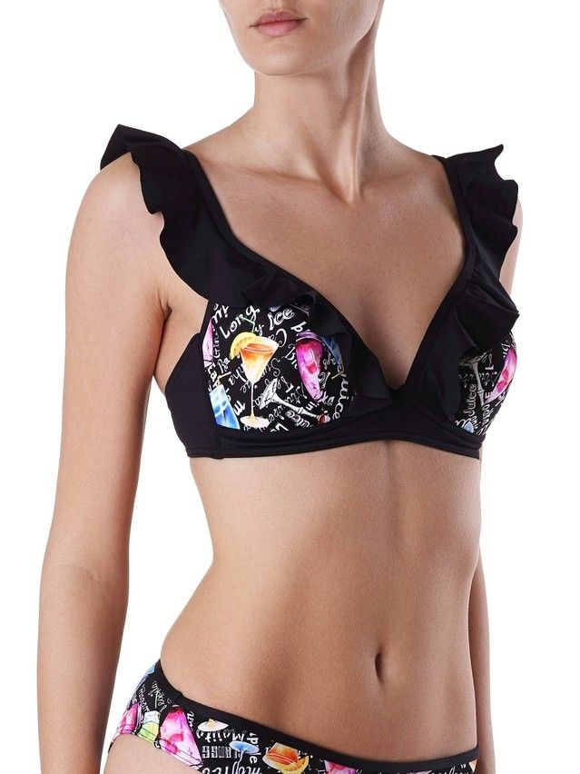 Damski stanik do pływania CONTE ELEGANT MOJITO, r.70(C),czarny - 2