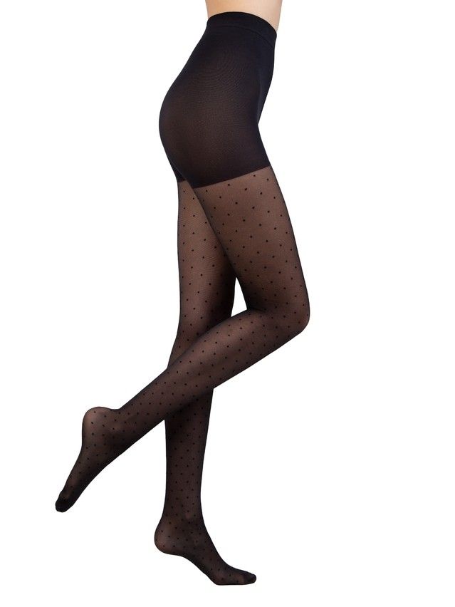 Rajstopy damskie CONTE ELEGANT DOTS SLIM, r.2, nero - 3