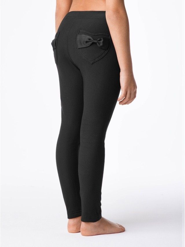 Legginsy dla dziewczynek CONTE ELEGANT BABY BOW, r.110,116-56, nero - 4