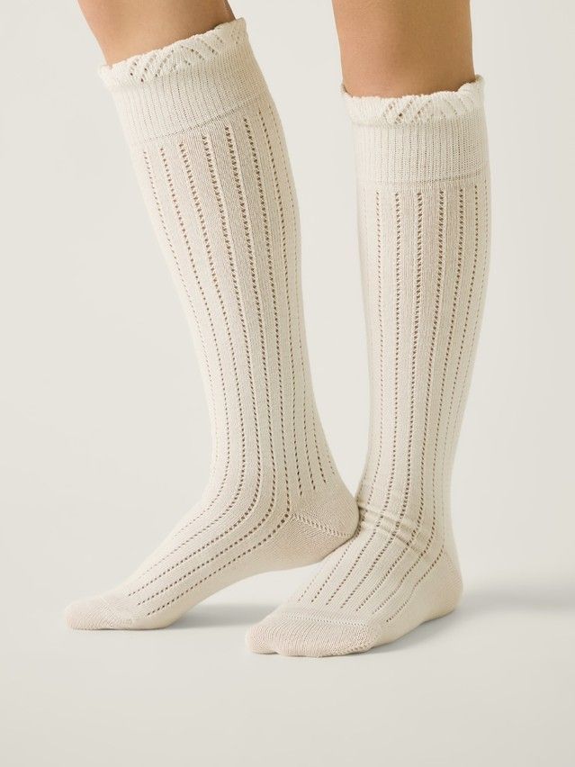 Podkolanówki damskie CONTE ELEGANT CLASSIC, r.36-39, 011 mleczny - 1