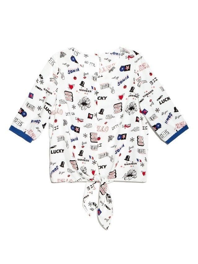 Bluzka damska CE LBL 886, r.170-84-90, white-ultramarine - 3
