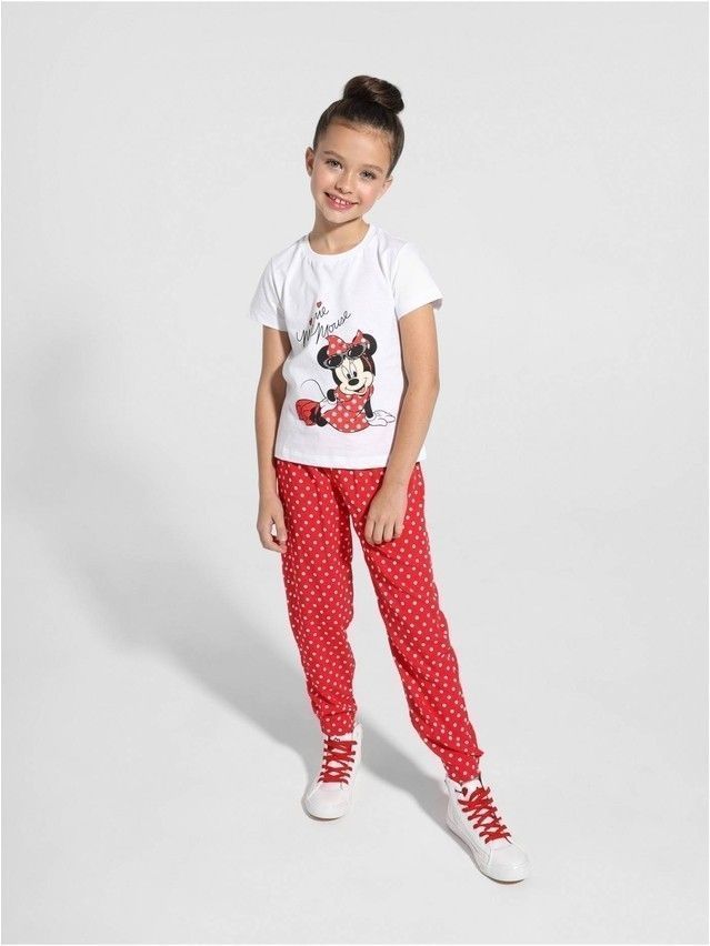 Spodnie dla dziewczynek CONTE ELEGANT PARTY, r.110-56-51, red-bubbles - 1