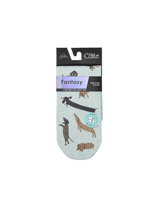 Skarpetki damskie CONTE ELEGANT FANTASY, r.36-38, 734 błękitny - 4